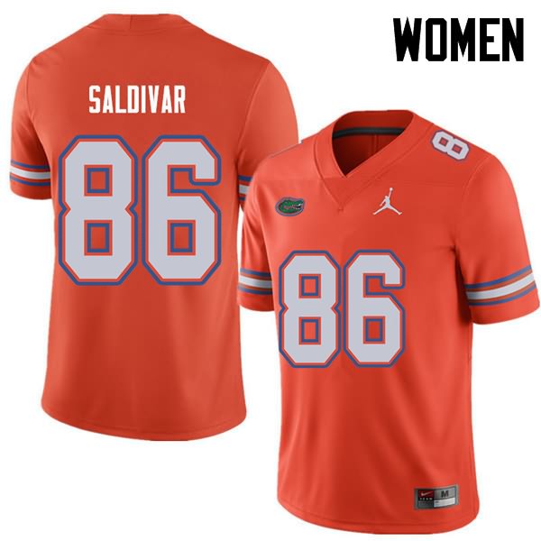 NCAA Florida Gators Andres Saldivar Women's #86 Jordan Brand Orange Stitched Authentic College Football Jersey THM5564TM